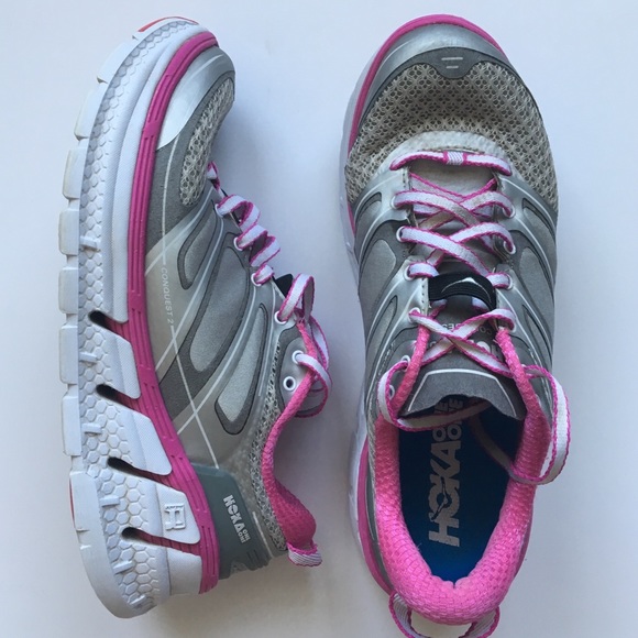 Hoka One One Shoes - Hoka One One Conquest 2 Size 8.5 Pink and Grey